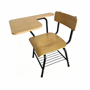 Practical Wood Desk and Chair Set for Training Rooms