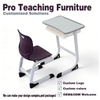 Black Gray Curved Legged Desk And Chair