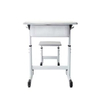 Height Adjustable Desk And Stool Combo with Book Box