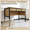 Versatile Teacher Desk And Chair Set with Locking Drawers