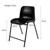 Stackable Single Black Plastic Chair