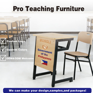 Khaki Wooden Board with Tilted Front Panel, Desk And Chair
