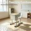 Durable Classroom Desk And Chair Set with PP Chair