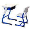 WANGLI Fixed Height Student Desk and Chair Set with Steel Storage Box & Ergonomic PE Chair, C-Frame School Furniture