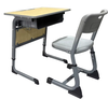 WANGLI Adjustable Student Desk And Chair Set with C-Shape Frame, Front Panel & PE Seat, School Classroom Furniture