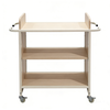 Mobile Rolling Teaching Cart | 3-Tier Movable Office File Storage Trolley With Wheels