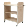 Mobile Rolling Teaching Cart | 3-Tier Movable Office File Storage Trolley With Wheels
