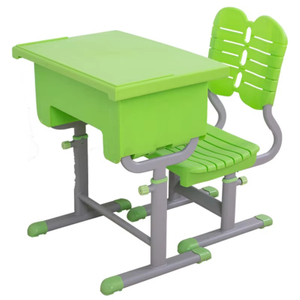  PP Adjustable Study Desk and Chair Set with Storage Net