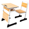 WANGLI Adjustable Student Desk And Chair Set with Pull-out Storage Shelf & Privacy Panel, Height Adjustable School Classroom Furniture
