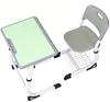 WANGLI Adjustable Student Desk And Chair Set with Steel Storage Box & Under-Chair Mesh Rack, C-Frame School Classroom Furniture