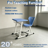 KSA Standard Size Classroom Desk and Chair, One-Piece Molded New ABS Plastic School Desk for Saudi School Tender Project
