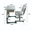 WANGLI Adjustable Student Desk and Chair Set with Breathable Perforated Chair & Blow-Molded Desktop, Modern School Furniture