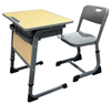 WANGLI Adjustable Student Desk And Chair Set with C-Shape Frame, Front Panel & PE Seat, School Classroom Furniture