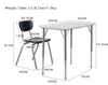 WANGLI Adjustable Large Student Desk and Chair Set with Molded Wood Top & Dual-Finish Legs, School Classroom Furniture