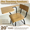 Practical Wood Desk and Chair Set for Training Rooms