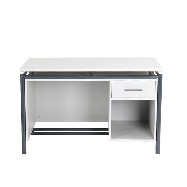 Grey white office computer desk for classroom setup