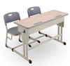 WANGLI 1200mm Double Student Desk And Chair Set with Dual Compartment Storage & Adjustable Plate-Lift System, Modern School Furniture