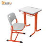 Modern Ergonomic Study Desk with Vibrant Orange Frame