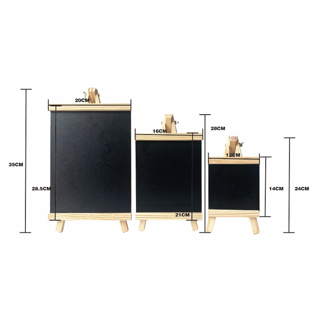 Wooden Easel Tabletop Mini Chalkboard Stand, Freestanding Small Blackboard Sign for Wedding Party Cafe Menu Price Display, Custom Logo OEM ODM