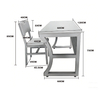 Blow Molding Teacher Desk and Chair Set All Plastic Classroom Teacher Table For Philippine Government Tender Heavy Duty Steel Frame OEM Custom Logo Color