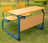 Versatile Double Desk And Chair Set with Mesh Baskets