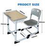 Durable Adjustable Desk And Chair Set with Steel Wire Basket