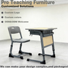 Gray with Pen Slot，Side Hook，Front Panel，Desk And Chair