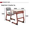 Gray Board Surface，Red Pole Tube，Side Hook，Curved Outward Protruding Table，Bucket，Desk And Chair