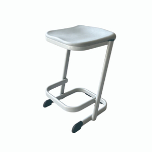 Versatile Backless Stool with Double Footrest Bars