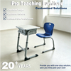 Adjustable Height Student Desk and Chair Set | Heavy Duty Metal Frame ABS Plastic Classroom School Desk Chair Combo for Primary Secondary School