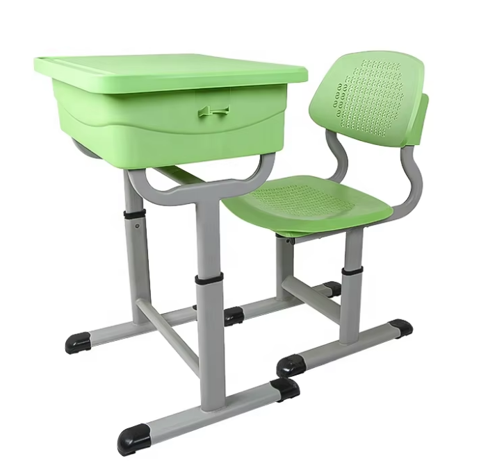 Lightweight Adjustable Classroom Desk And Chair with Steel Frame