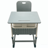 WANGLI Adjustable Student Desk and Chair Set with Breathable Perforated Chair & Blow-Molded Desktop, Modern School Furniture