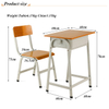 Khaki Wooden Board Desk And Chair