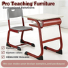 Gray Board Surface，Red Pole Tube，Side Hook，Curved Outward Protruding Table，Bucket，Desk And Chair